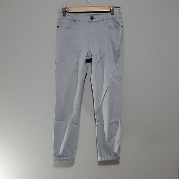 Buffalo David Bitton pants womens size 2 sky blue stretch skinny ankle grazer - Picture 2 of 12